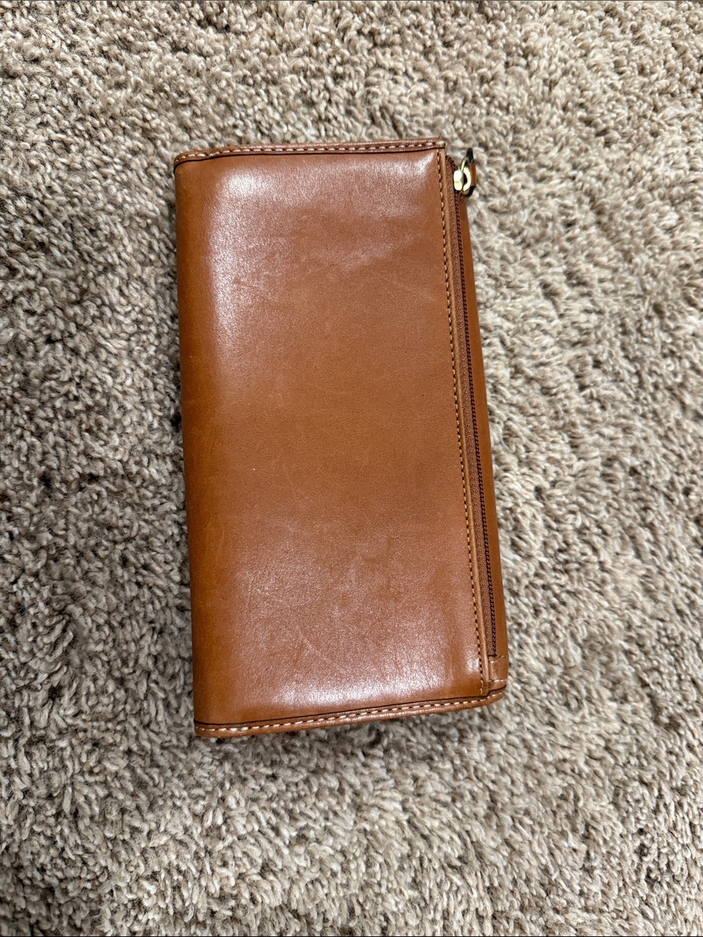 Coach Brown Leather Turnlock Clutch Wallet with Gold Hardware - Picture 6 of 7